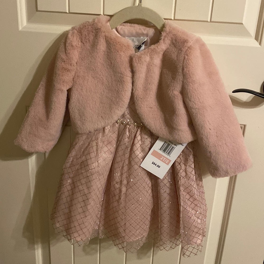 Rare Editions blush pink dress size 2T